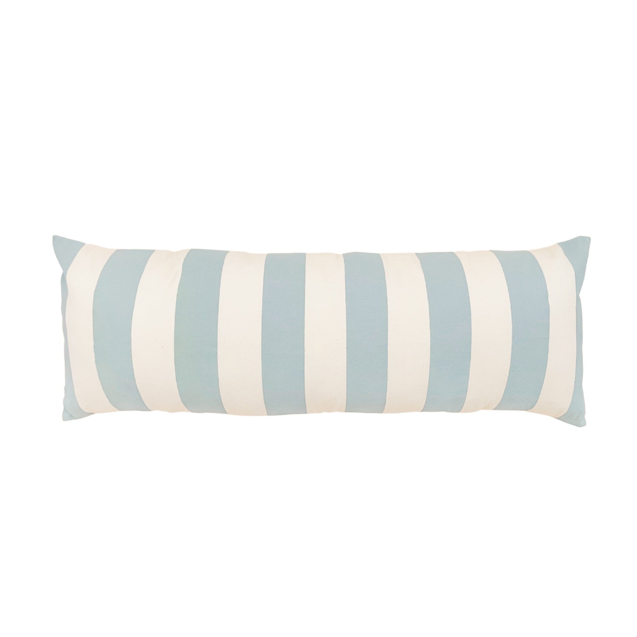 Striped Lumbar Blue Pillow Cover
