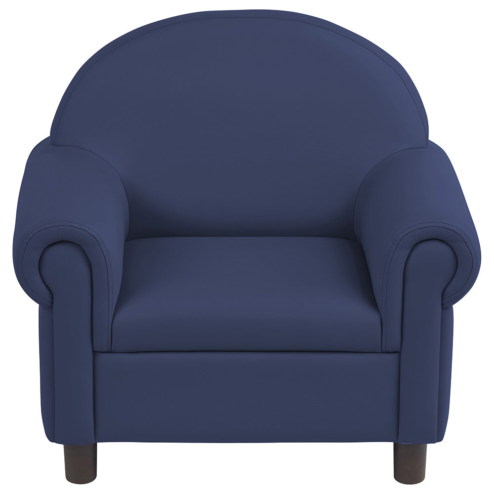 Little Lux Navy Preschool Lounge Chair | Adjustable Kids’ Soft Seat for Reading & Relaxation