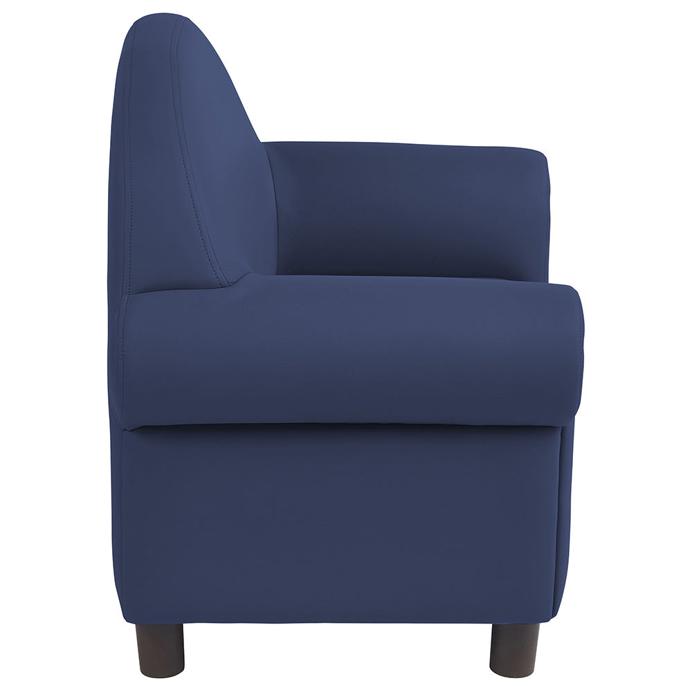 Little Lux Navy Preschool Lounge Chair | Adjustable Kids’ Soft Seat for Reading & Relaxation
