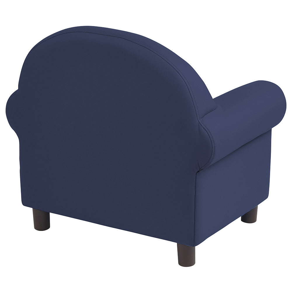 Little Lux Navy Preschool Lounge Chair | Adjustable Kids’ Soft Seat for Reading & Relaxation
