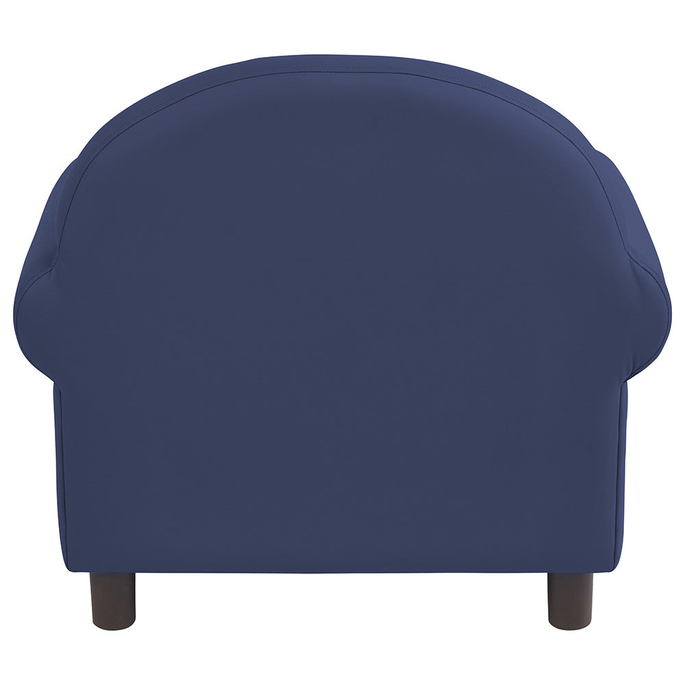 Little Lux Navy Preschool Lounge Chair | Adjustable Kids’ Soft Seat for Reading & Relaxation