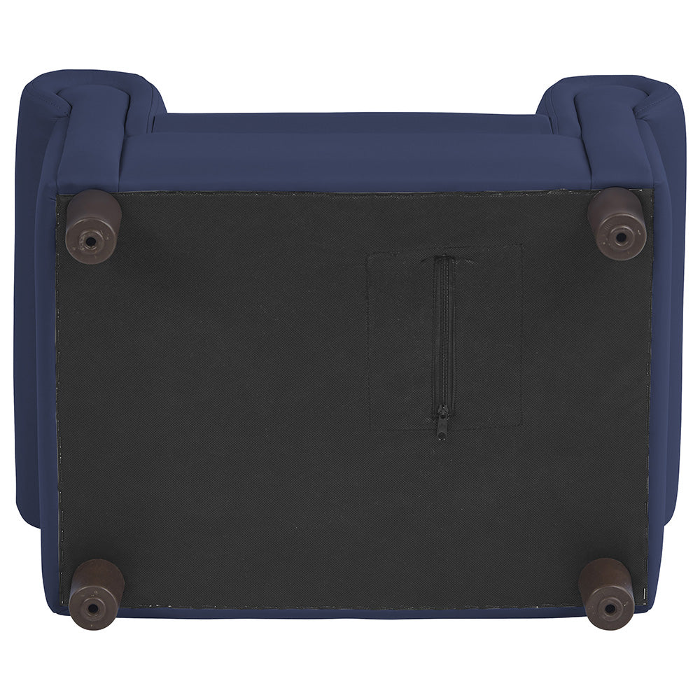 Little Lux Navy Preschool Lounge Chair | Adjustable Kids’ Soft Seat for Reading & Relaxation