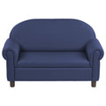 Little Lux Navy Preschool Sofa | Adjustable Faux Leather Kids' Couch