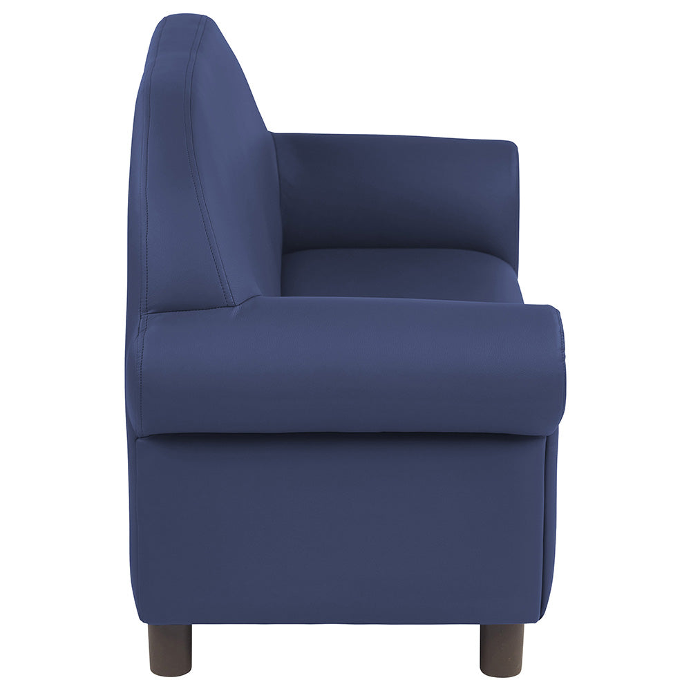 Little Lux Navy Preschool Sofa | Adjustable Faux Leather Kids' Couch