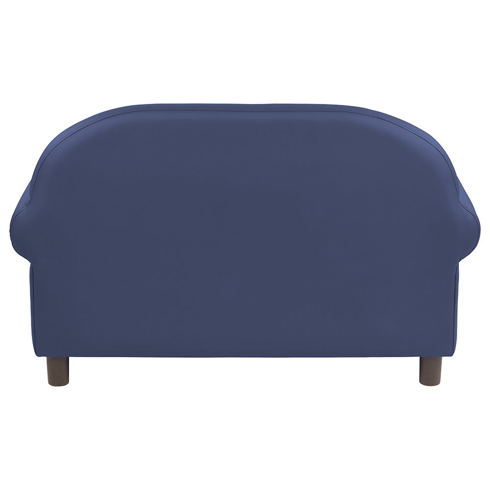 Little Lux Navy Preschool Sofa | Adjustable Faux Leather Kids' Couch