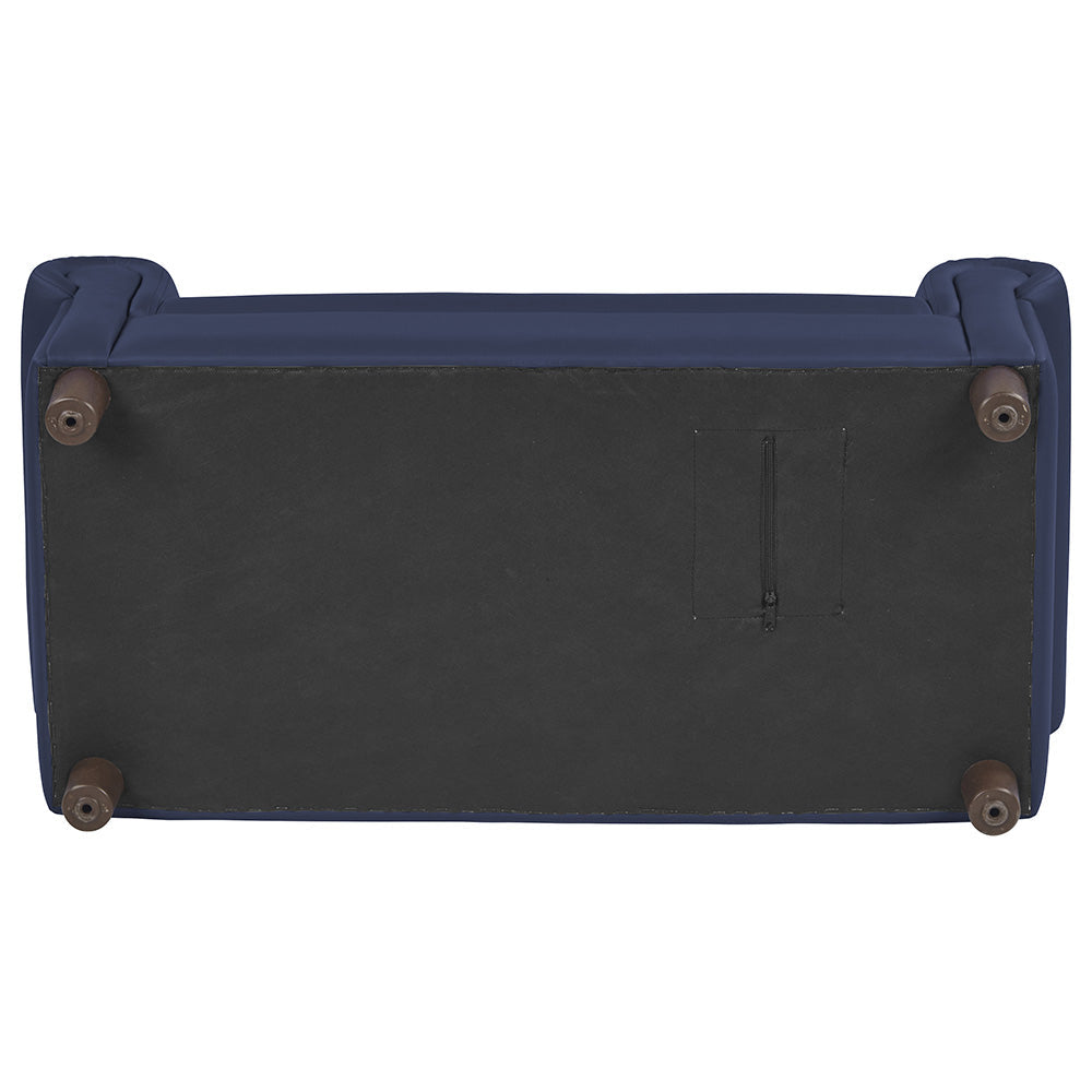 Little Lux Navy Preschool Sofa | Adjustable Faux Leather Kids' Couch