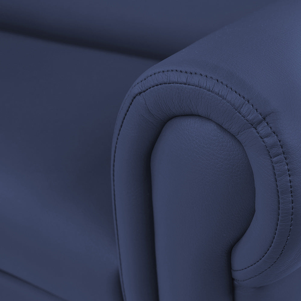 Little Lux Navy Preschool Sofa | Adjustable Faux Leather Kids' Couch