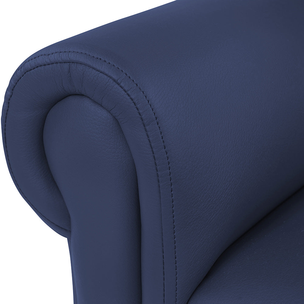 Little Lux Navy Preschool Sofa | Adjustable Faux Leather Kids' Couch