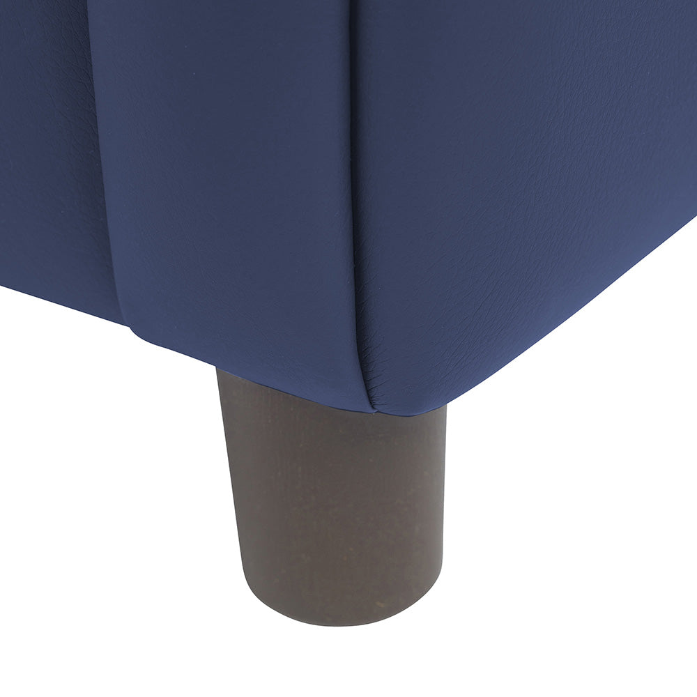 Little Lux Navy Preschool Sofa | Adjustable Faux Leather Kids' Couch