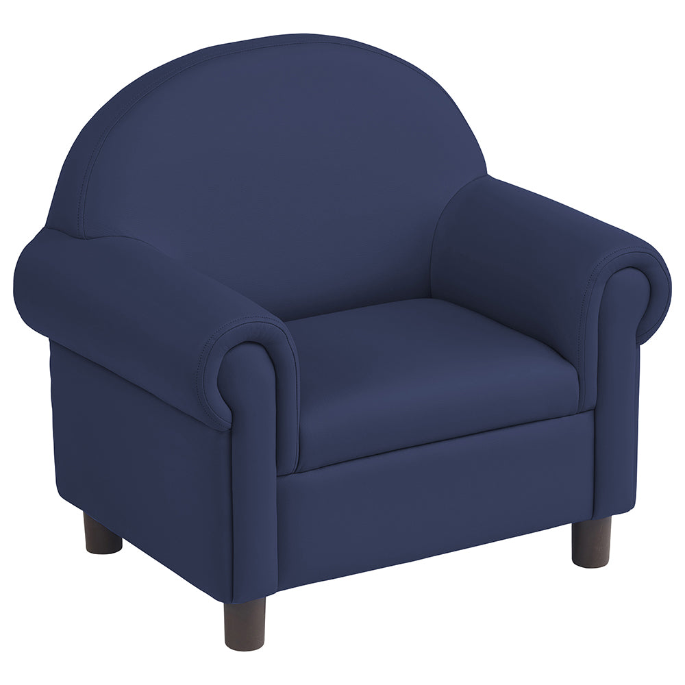 Little Lux Navy Preschool Chair & Sofa Set | Adjustable Faux Leather Kids’ Seating