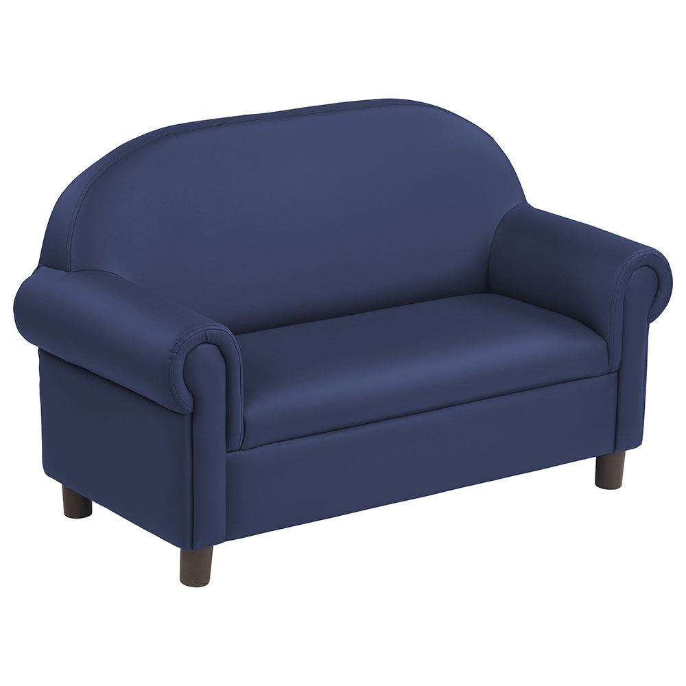 Little Lux Navy Preschool Chair & Sofa Set | Adjustable Faux Leather Kids’ Seating