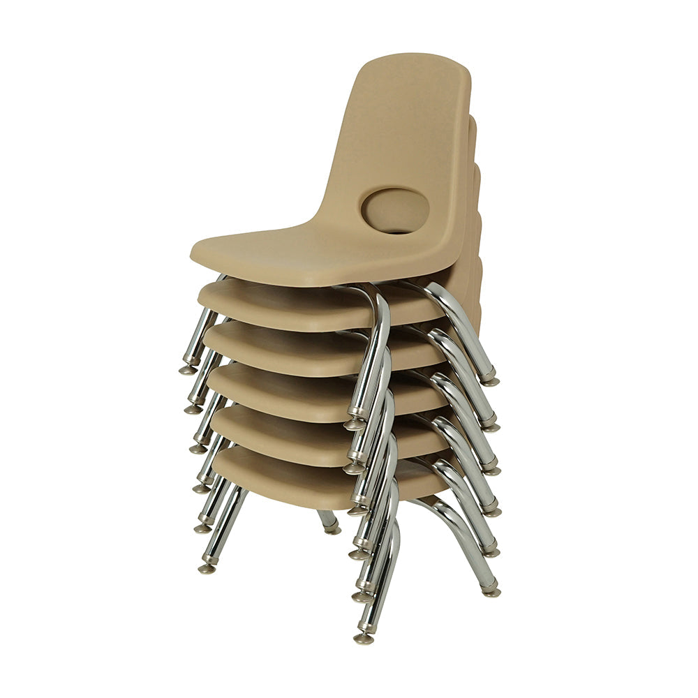 Toddler 8 Sand Stack Chairs 2-Piece Set | Easy-Clean, No-Snag Classroom Seating