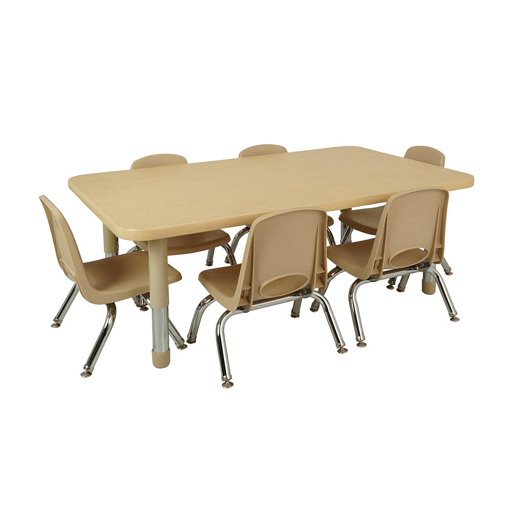 Toddler 8 Sand Stack Chairs 2-Piece Set | Easy-Clean, No-Snag Classroom Seating