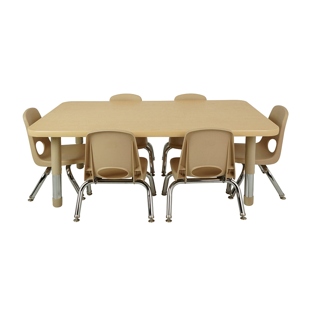 Toddler 8 Sand Stack Chairs 2-Piece Set | Easy-Clean, No-Snag Classroom Seating