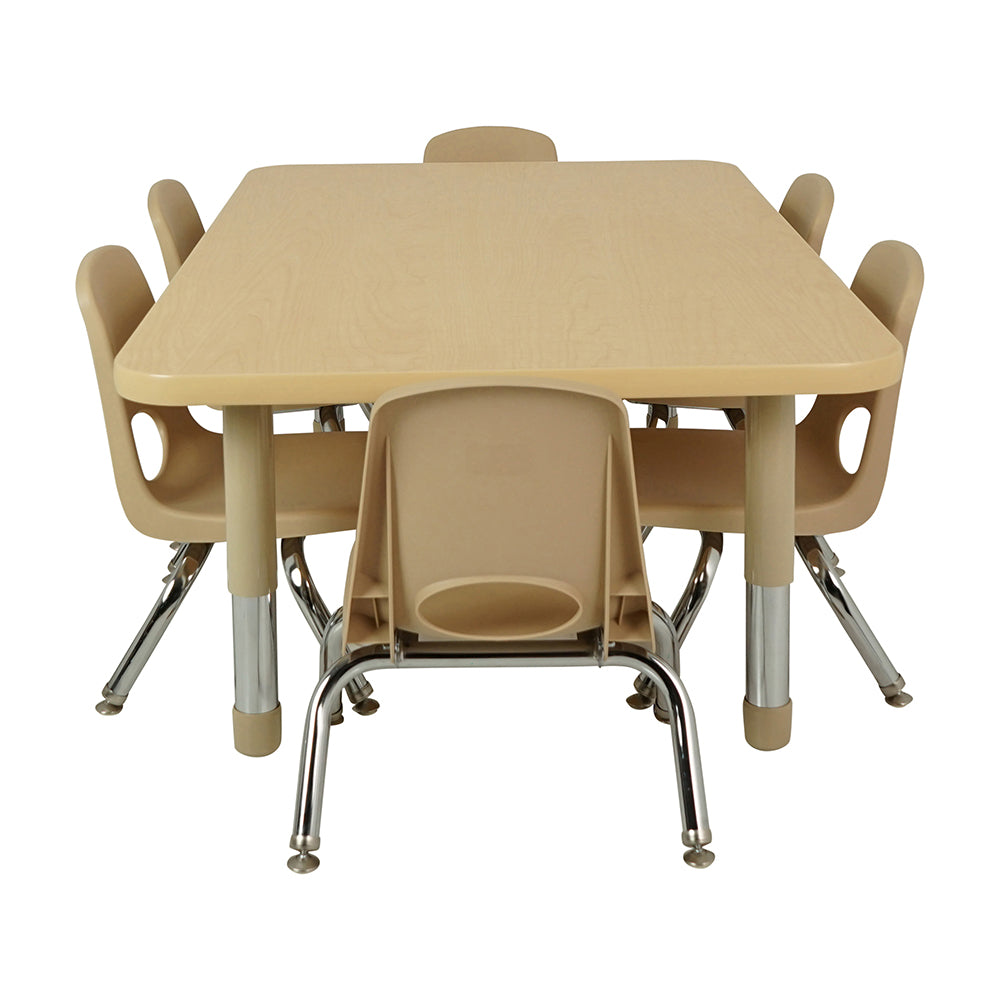 Toddler 8 Sand Stack Chairs 2-Piece Set | Easy-Clean, No-Snag Classroom Seating