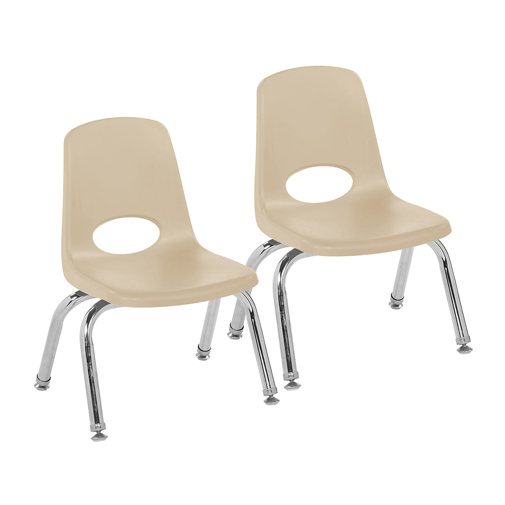 Toddler 10 Sand Stack Chairs 2-Piece Set | Durable, No-Snag Classroom Seating
