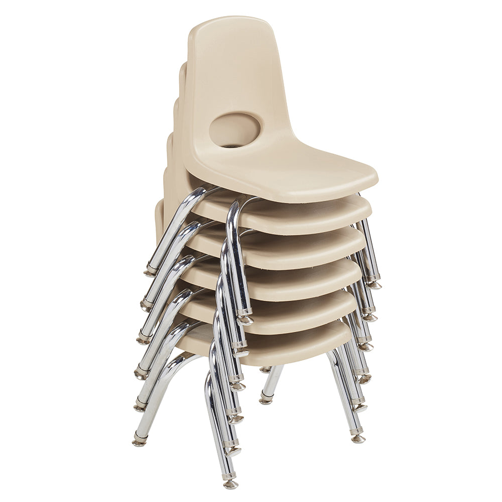 Toddler 10 Sand Stack Chairs 2-Piece Set | Durable, No-Snag Classroom Seating