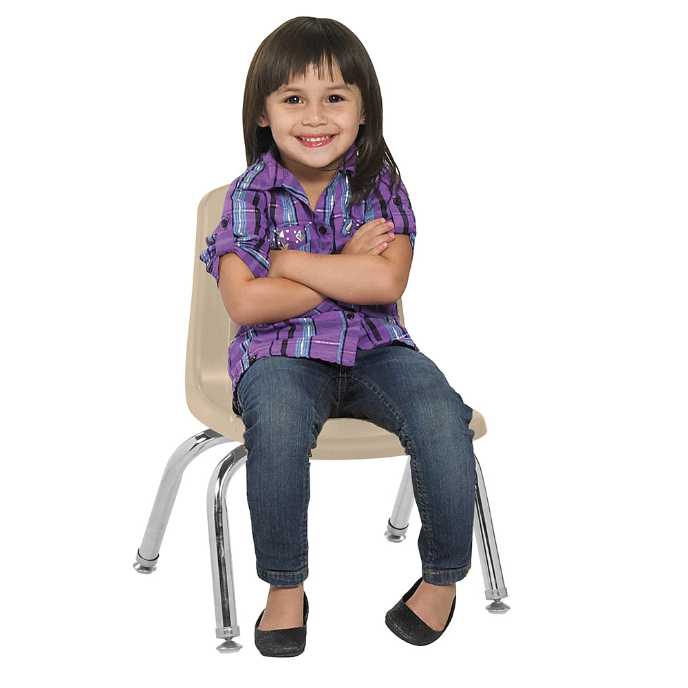 Toddler 10 Sand Stack Chairs 2-Piece Set | Durable, No-Snag Classroom Seating