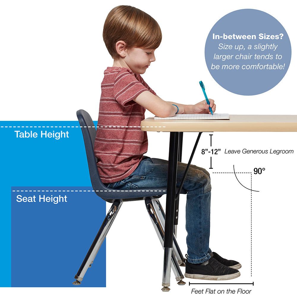 Toddler 10 Sand Stack Chairs 2-Piece Set | Durable, No-Snag Classroom Seating
