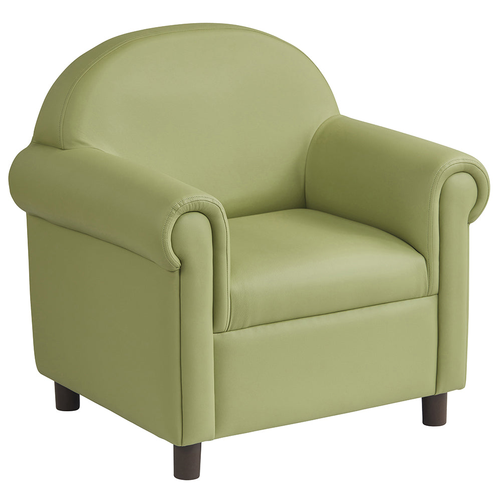 Little Lux Fern Green Preschool Lounge Chair | Adjustable Kids’ Soft Seat for Reading & Relaxation