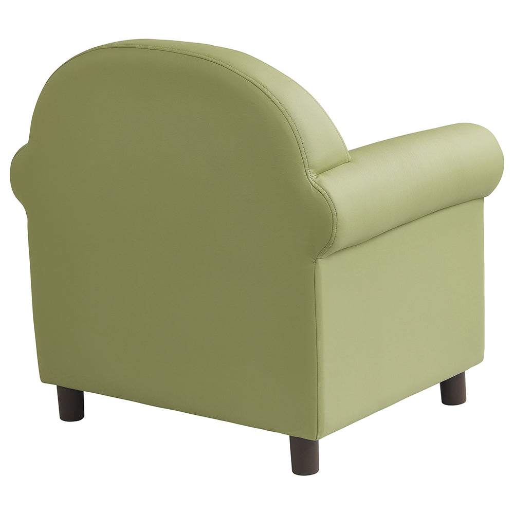 Little Lux Fern Green Preschool Lounge Chair | Adjustable Kids’ Soft Seat for Reading & Relaxation