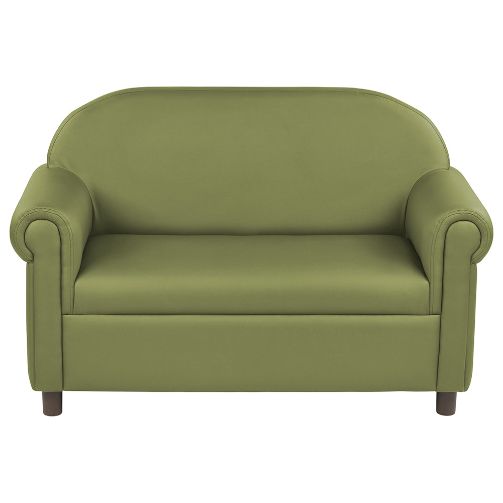 Little Lux Fern Green Preschool Sofa | Adjustable Faux Leather Kids' Couch