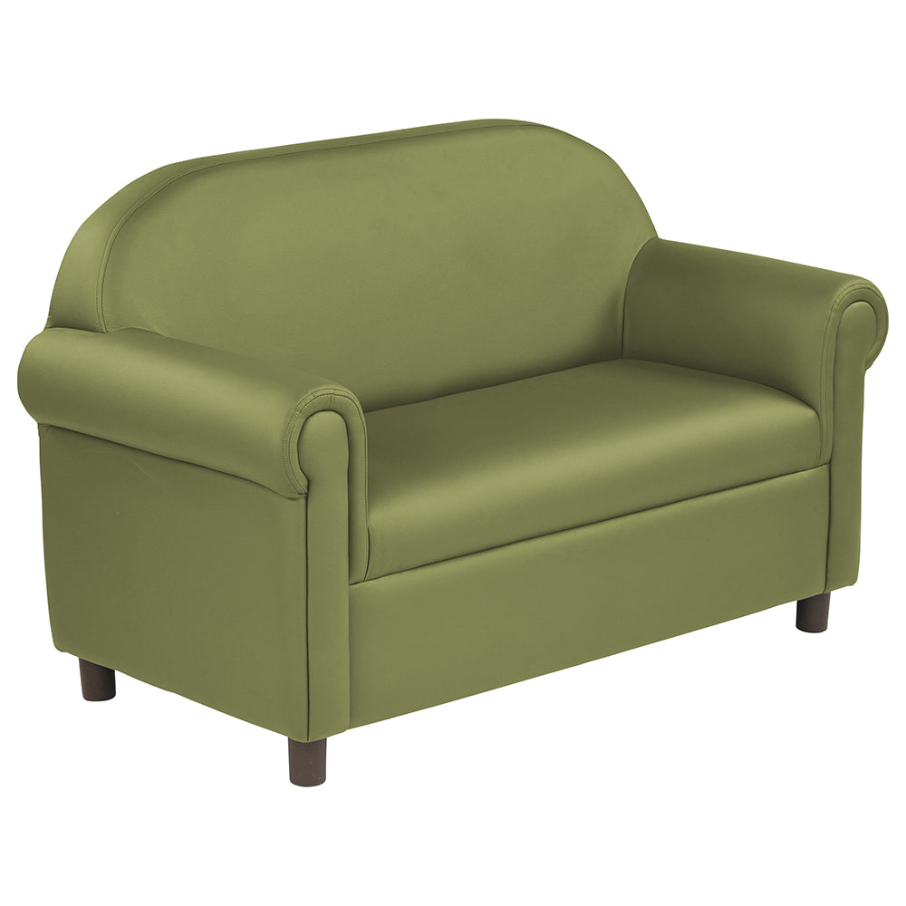 Little Lux Fern Green Preschool Sofa | Adjustable Faux Leather Kids' Couch