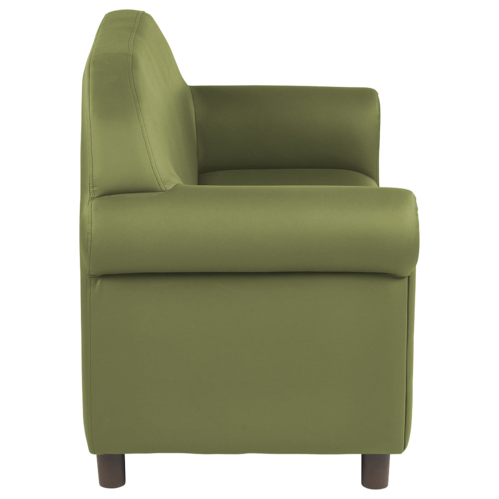 Little Lux Fern Green Preschool Sofa | Adjustable Faux Leather Kids' Couch