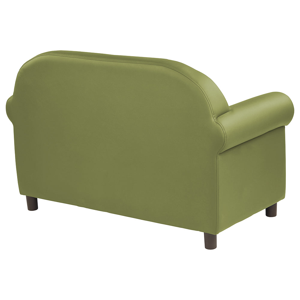 Little Lux Fern Green Preschool Sofa | Adjustable Faux Leather Kids' Couch