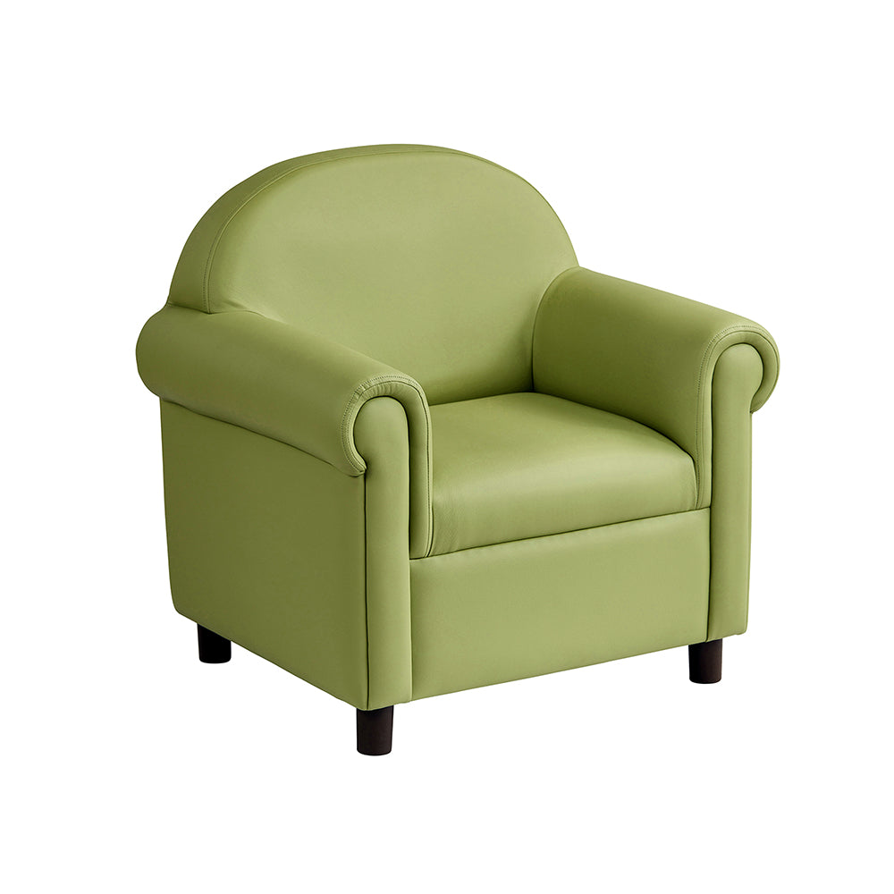Little Lux Fern Green Preschool Chair & Sofa Set | Adjustable Faux Leather Kids’ Seating