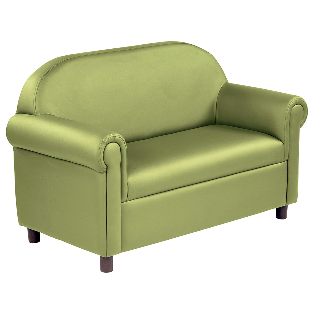 Little Lux Fern Green Preschool Chair & Sofa Set | Adjustable Faux Leather Kids’ Seating