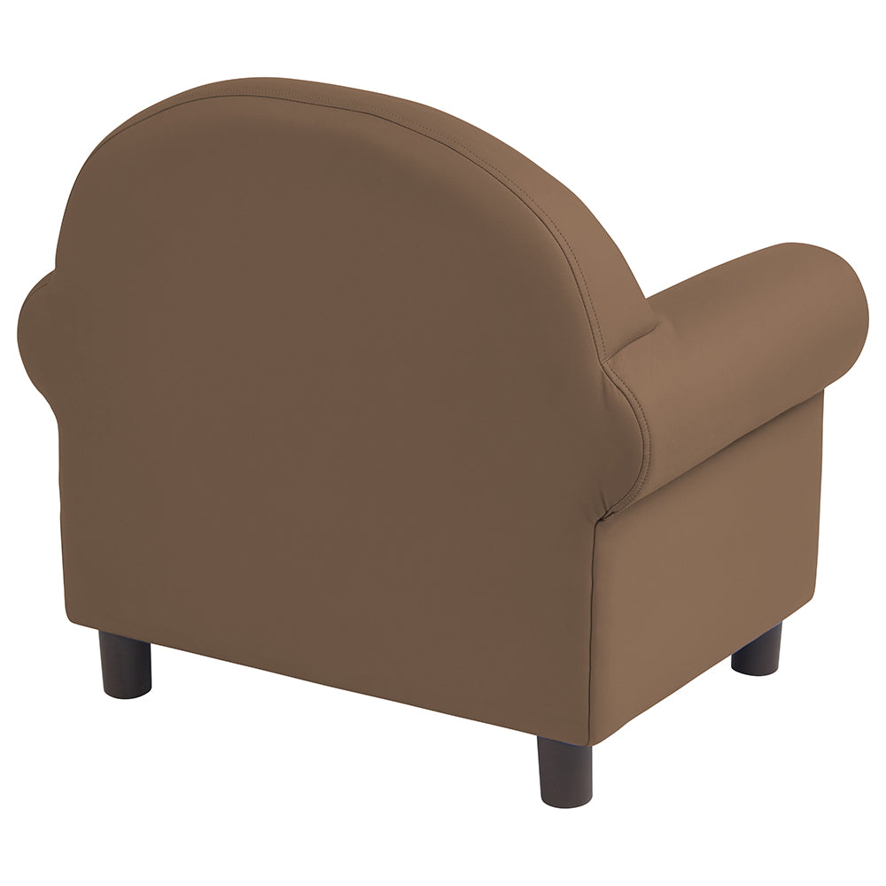 Little Lux Chocolate Preschool Lounge Chair | Adjustable Kids’ Soft Seat for Reading & Relaxation