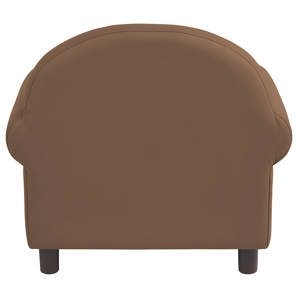 Little Lux Chocolate Preschool Lounge Chair | Adjustable Kids’ Soft Seat for Reading & Relaxation
