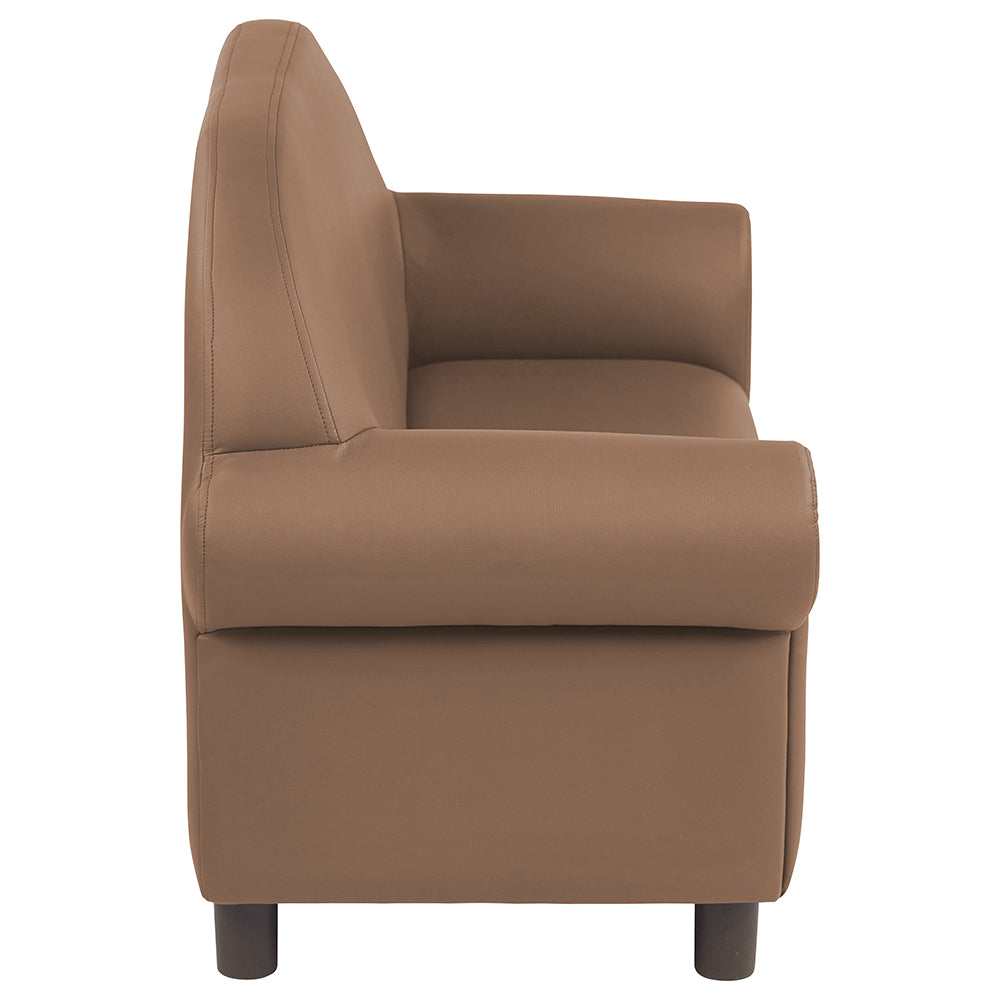 Little Lux Chocolate Preschool Sofa | Adjustable Faux Leather Kids' Couch
