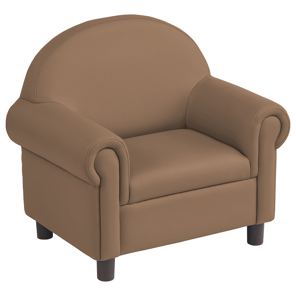 Little Lux Chocolate Preschool Chair & Sofa Set | Adjustable Faux Leather Kids’ Seating