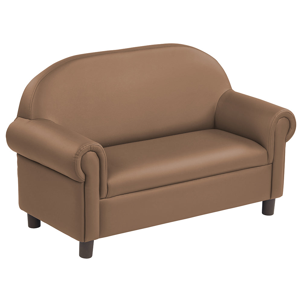 Little Lux Chocolate Preschool Chair & Sofa Set | Adjustable Faux Leather Kids’ Seating
