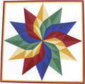 Hand-Painted Barn Quilt Sign, Dahlia Sunburst Design, 36 x 36