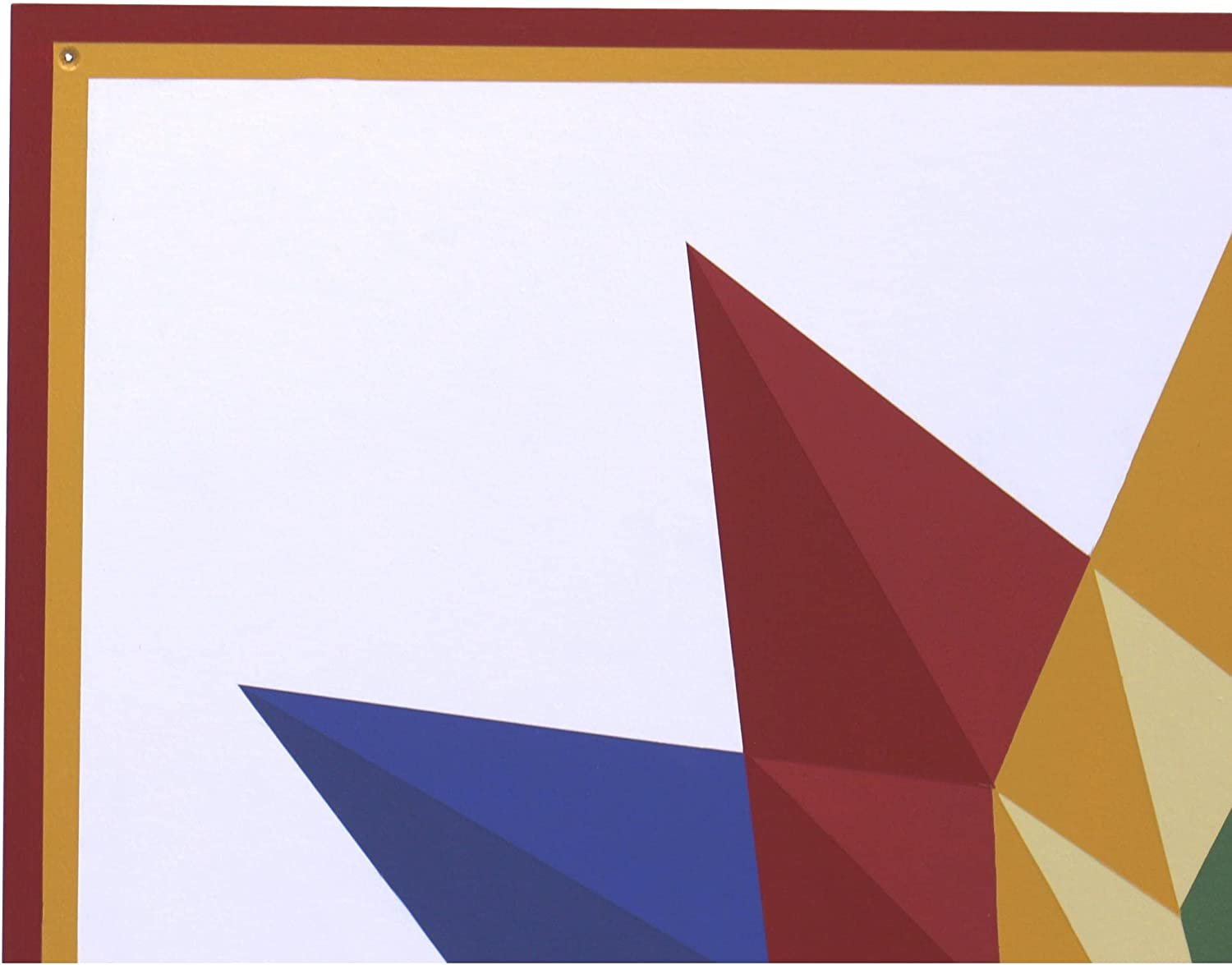 Hand-Painted Barn Quilt Sign, Dahlia Sunburst Design, 36 x 36