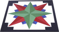 Hand-Painted Barn Quilt Sign - Mariner's Compass Sailor Design